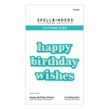 Spellbinders - Stanzschablone "Happy Birthday Wishes" Dies