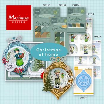 Marianne Design - Cardstock "Chistmas at Home" Paper Pad A4 - 16 Bogen 