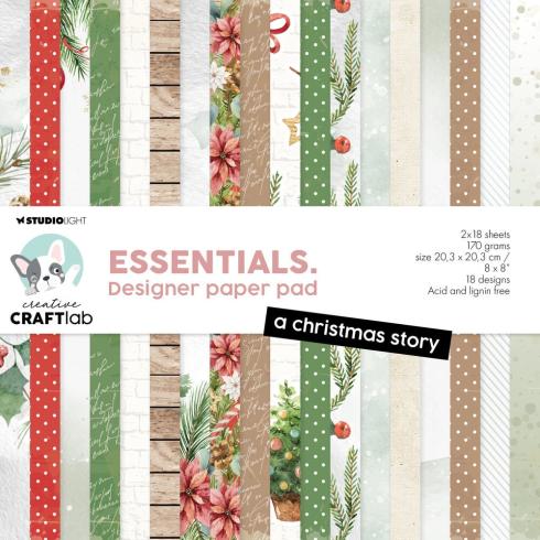 Creative Craft Lab - Studio Light - Designpapier "A Christmas Story" Paper Pack 8x8 Inch - 36 Bogen