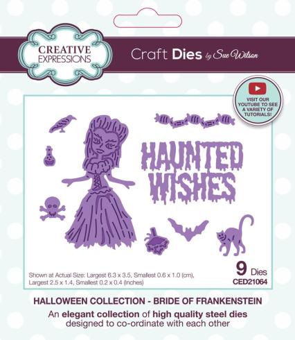 Creative Expressions - Stanzschablone "Halloween Bride of Frankie" Craft Dies Design by Sue Wilson