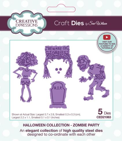 Creative Expressions - Stanzschablone "Halloween Zombie Party" Craft Dies Design by Sue Wilson