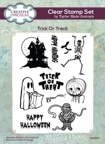 Creative Expressions - Stempelset "Trick Or Treat" Clear Stamps 6x8 Inch Design by Taylor Made Journals