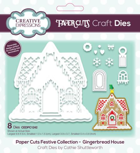 Creative Expressions - Stanzschablone "Festive Gingerbread House" Paper Cuts Craft Dies Design by Cathie Shuttleworth