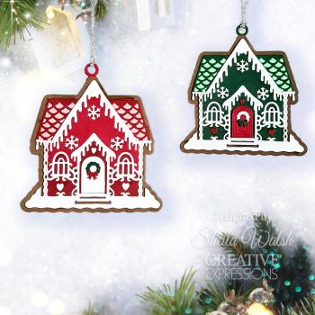 Creative Expressions - Stanzschablone "Festive Gingerbread House" Paper Cuts Craft Dies Design by Cathie Shuttleworth