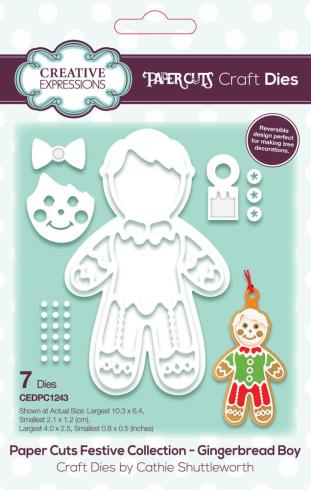 Creative Expressions - Stanzschablone "Festive Gingerbread Boy" Paper Cuts Craft Dies Design by Cathie Shuttleworth