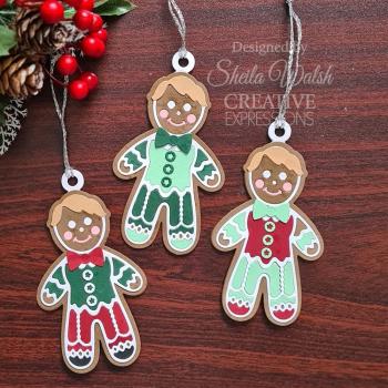 Creative Expressions - Stanzschablone "Festive Gingerbread Boy" Paper Cuts Craft Dies Design by Cathie Shuttleworth