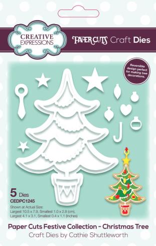 Creative Expressions - Stanzschablone "Festive Christmas Tree" Paper Cuts Craft Dies Design by Cathie Shuttleworth