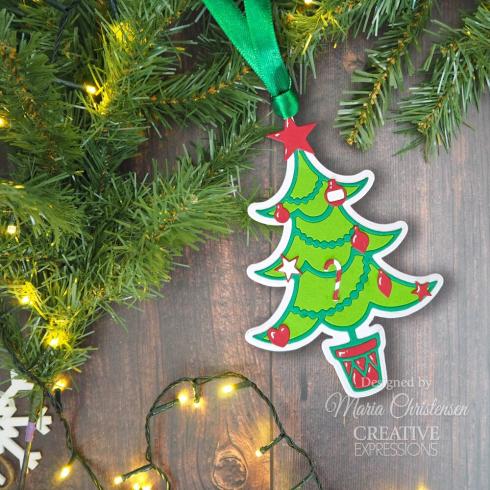 Creative Expressions - Stanzschablone "Festive Christmas Tree" Paper Cuts Craft Dies Design by Cathie Shuttleworth