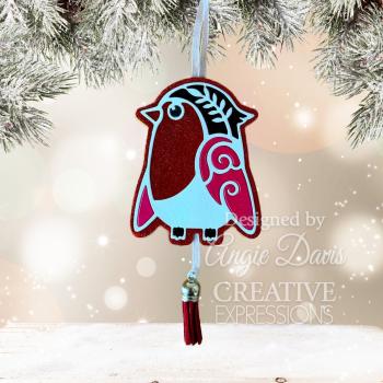 Creative Expressions - Stanzschablone "Festive Robin" Paper Cuts Craft Dies Design by Cathie Shuttleworth