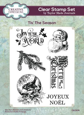 Creative Expressions - Stempelset "Tis' The Season" Clear Stamps 6x8 Inch Design by Taylor Made Journals