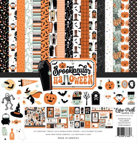 Echo Park - Designpapier "Spooktacular Halloween" Collection Kit 12x12 Inch - 12 Bogen