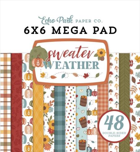 Echo Park - Designpapier "Sweater Weather" Cardmakers Mega Pad 6x6 Inch - 48 Bogen