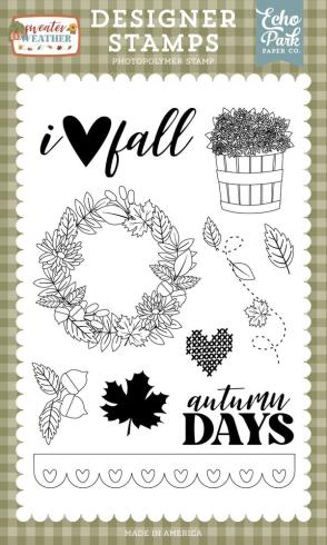 Echo Park - Stempelset "Fall Wreath" Clear Stamps