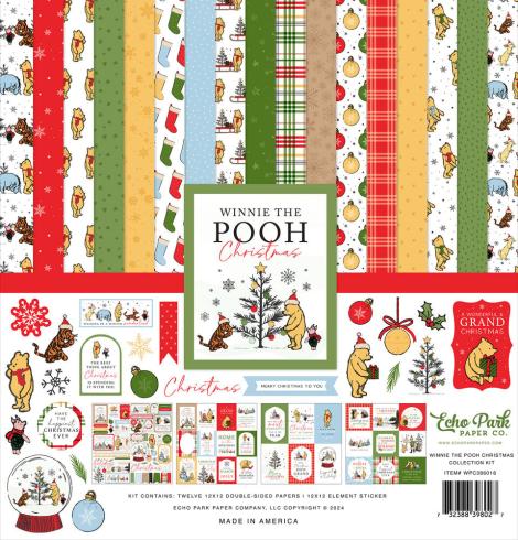 Echo Park - Designpapier "Winnie The Pooh Christmas" Collection Kit 12x12 Inch - 12 Bogen