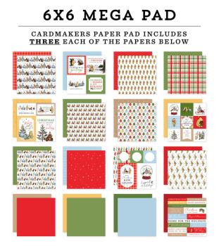 Echo Park - Designpapier "Winnie The Pooh Christmas" Cardmakers Mega Pad 6x6 Inch - 48 Bogen