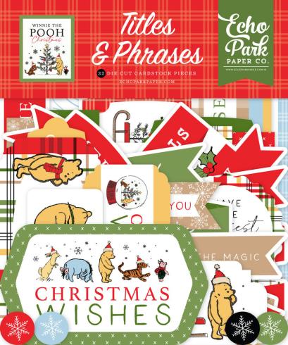 Echo Park - Stanzteile "Winnie The Pooh Christmas" Titles & Phrases
