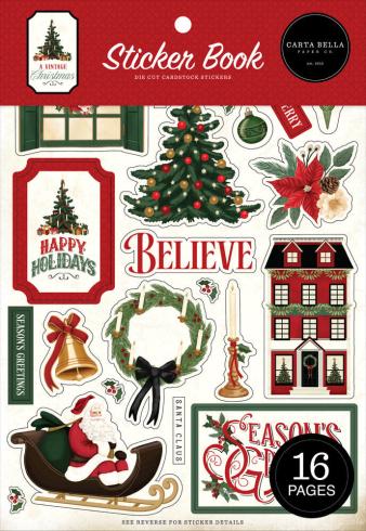 Carta Bella - Aufkleber "A Vintage Christmas" Sticker Book
