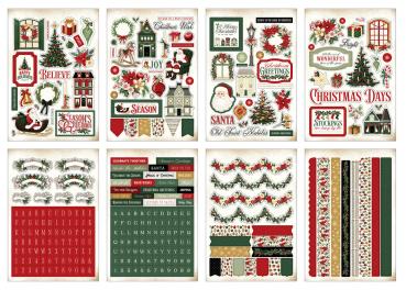 Carta Bella - Aufkleber "A Vintage Christmas" Sticker Book