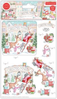 Craft Consortium - 3D Decoupage Set "Christmas Market" 10 Bogen