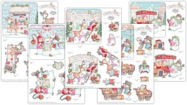 Craft Consortium - 3D Decoupage Set "Christmas Market" 10 Bogen