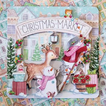 Craft Consortium - 3D Decoupage Set "Christmas Market" 10 Bogen