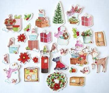 Craft Consortium - Stanzteile "Christmas Market" Chipboard Ephemera