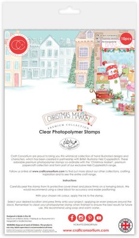 Craft Consortium - Stempelset "Christmas Post" Clear Stamps