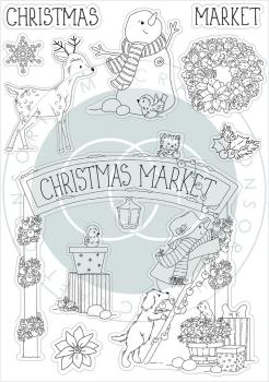 Craft Consortium - Stempelset "Christmas Market" Clear Stamps