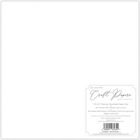 Craft Consortium - Designpapier "Pigment Infusions" Paper Pad 12x12 Inch - 30 Bogen