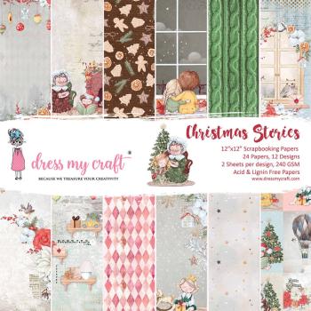 Dress My Craft - Designpapier "Christmas Stories" Paper Pack 12x12 Inch - 24 Bogen