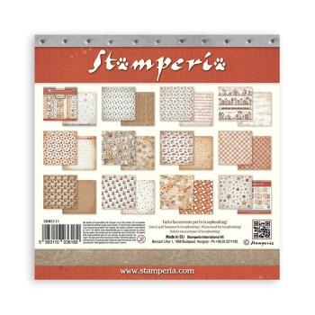 Stamperia - Designpapier "Gear up for Christmas" Maxi Paper Pack 8x8 Inch - 10 Bogen