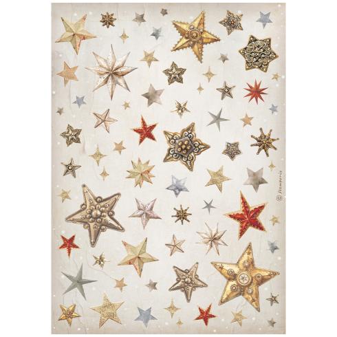 Stamperia - Decopatch Papier "Stars" Decoupage A4 - 6 Bogen  