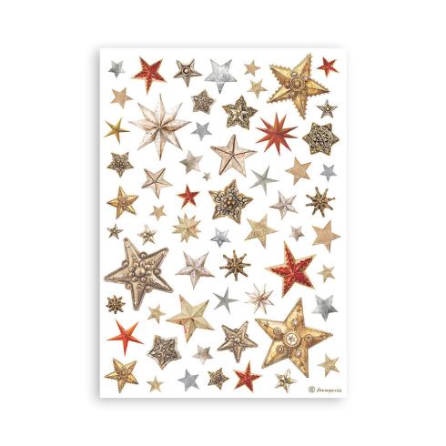 Stamperia - Washi Papier "Gear up for Christmas" Washi Pad 14,8x21cm - 8 Bogen