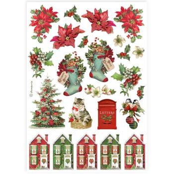 Stamperia - Decopatch Papier "Christmas" Decoupage A4 - 6 Bogen  