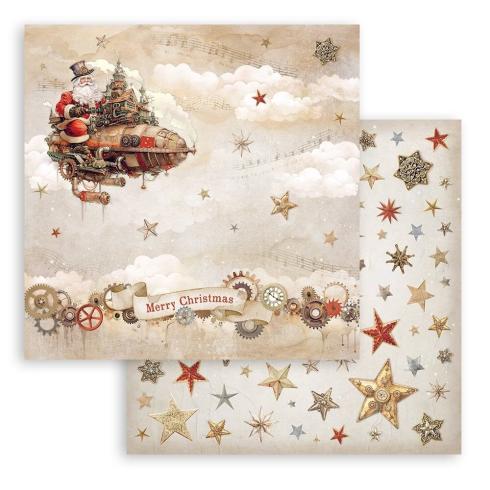 Stamperia - Designpapier "Gear up for Christmas" Paper Pack 12x12 Inch - 10 Bogen