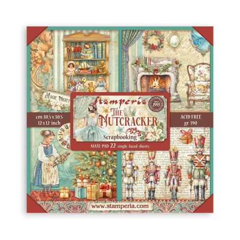 Stamperia - Designpapier "The Nutcracker" Maxi Paper Pack 12x12 Inch - 22 Bogen