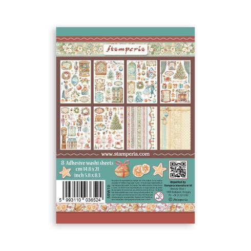 Stamperia - Washi Papier "The Nutcracker" Washi Pad 14,8x21cm - 8 Bogen