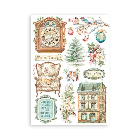 Stamperia - Washi Papier "The Nutcracker" Washi Pad 14,8x21cm - 8 Bogen