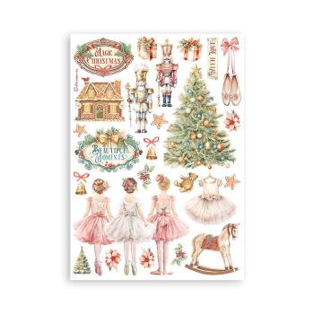 Stamperia - Washi Papier "The Nutcracker" Washi Pad 14,8x21cm - 8 Bogen