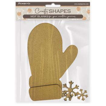 Stamperia - Holzteile "Gloves and Snowflakes" MDF Crafty Shapes Blanks