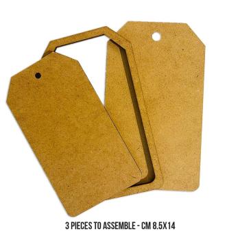 Stamperia - Holzteile "Rectangular Tag" MDF Crafty Shapes Blanks