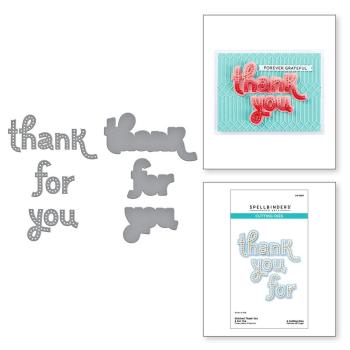 Spellbinders - Stanzschablone "Stitched Thank You & For You" Dies