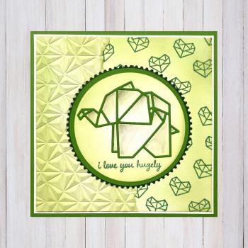 Nellie Snellen - Prägefolder "Origami Triangles" 3D Embossing Folder 