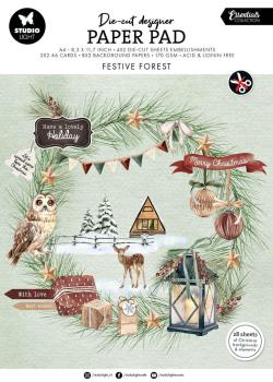 Studio Light - Stanzteile "Festive Forest" Die Cut Block - 28 Bogen