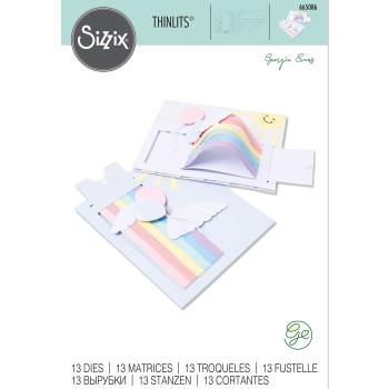 Sizzix - Stanzschablone "Rainbow Slider Card" Thinlits Craft Dies