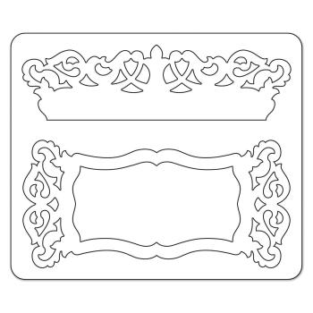 Sizzix - Stanzschablone "Label edge Scrollwork" Sizzlits Dies