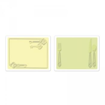 Sizzix - 3D Prägefolder "Place Setting Keys" Embossing Folder