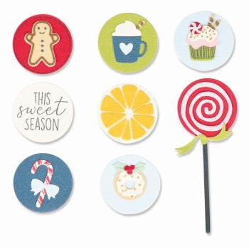 Sizzix - Stanzschablone & Stempelset "Dessert Treats" Framelits Craft Dies & Clear Stamps by Olivia Rose