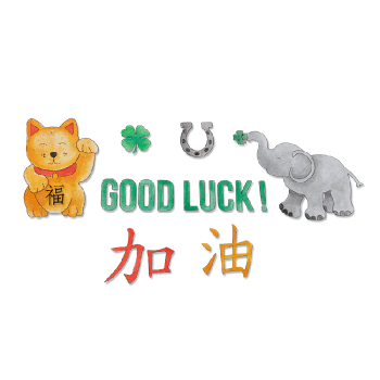 Sizzix - Stanzschablone & Stempelset "Good luck" Framelits Craft Dies & Clear Stamps