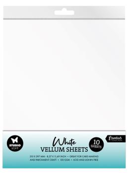 Studio Light - Pergamentpapier "White " Vellum 21x29,7cm - 10 Bogen